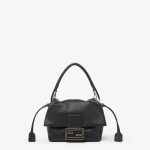 FENDI Mamma Baguette Small Black nappa leather mini bag